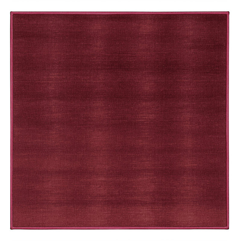 Tapis rouge uni lavable à la machine, Carré 6 pi