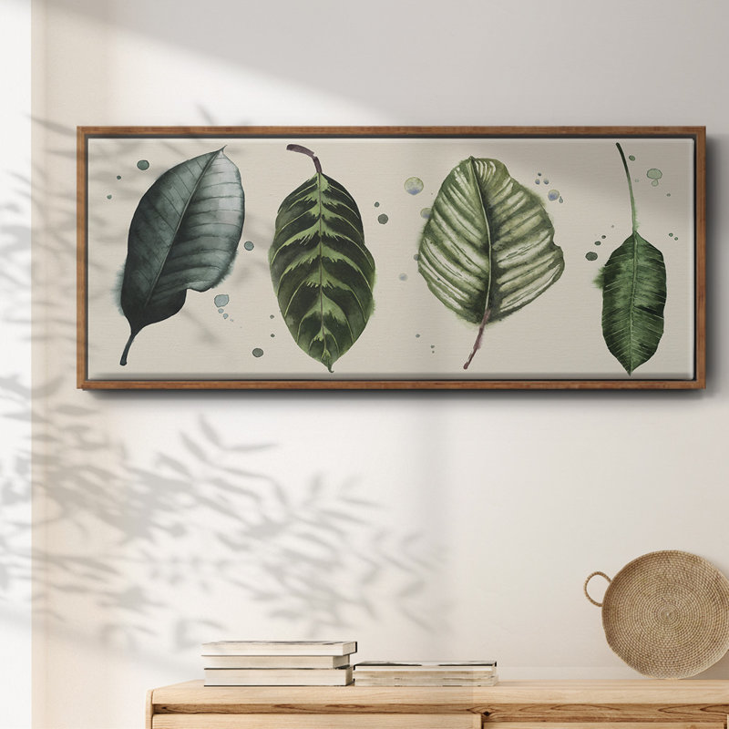 Palm Line- Framed Canvas, 8" H x 20" W