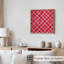 Motif à carreaux abstrait rouge I, reproduction d'art moderne sans cadre-816580107