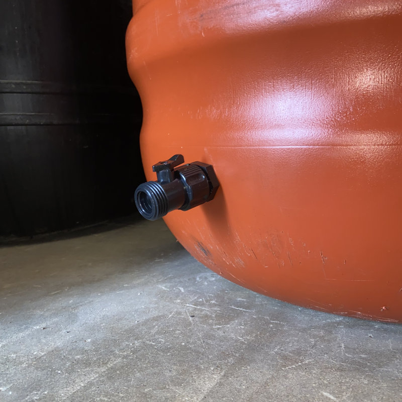 UpCycle Products 55 Gallons Weather Resistant Plastic Drainable Dual Overflow Rain Barrel