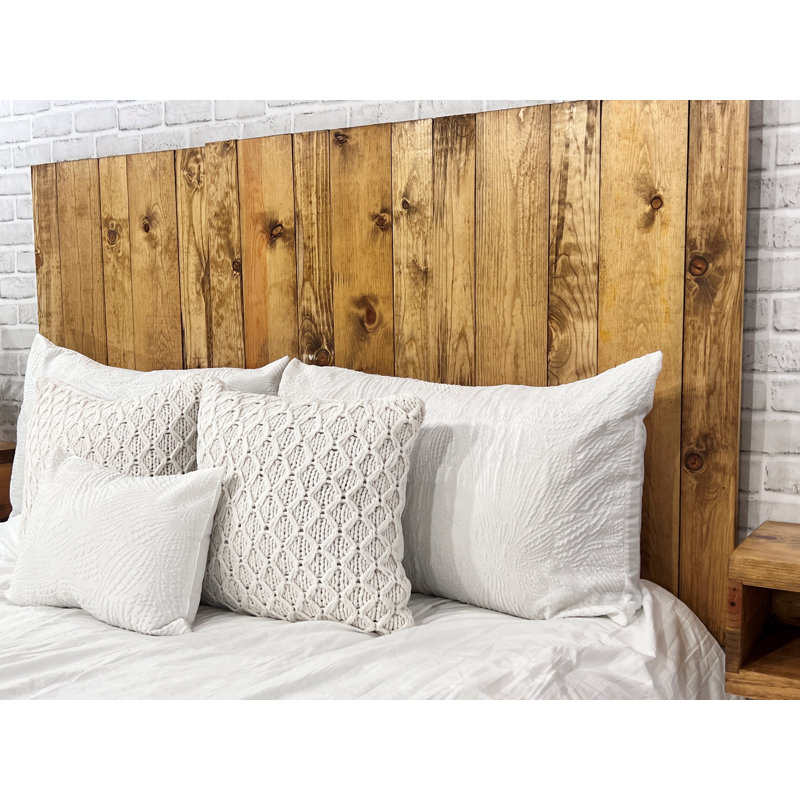 Davel Solid Wood Headboard, Queen, Golden Brown