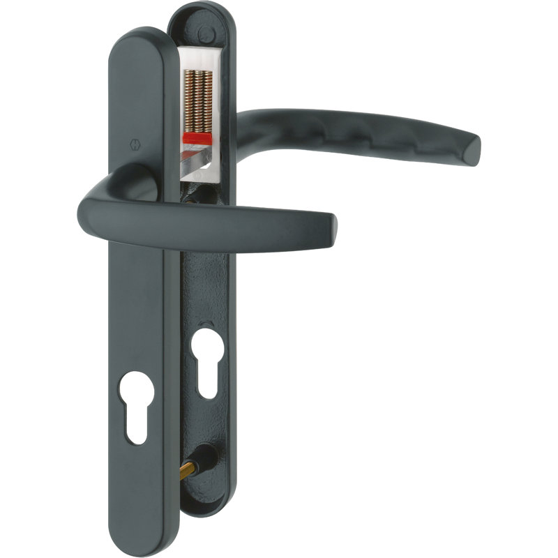 Keyed Right Hand Door Handle, Matt Black