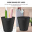 Odbert Plastic Waste Paper Bin 6L Round Waste Basket Trash Can Lightweight Open-Top Rubbish Bin
