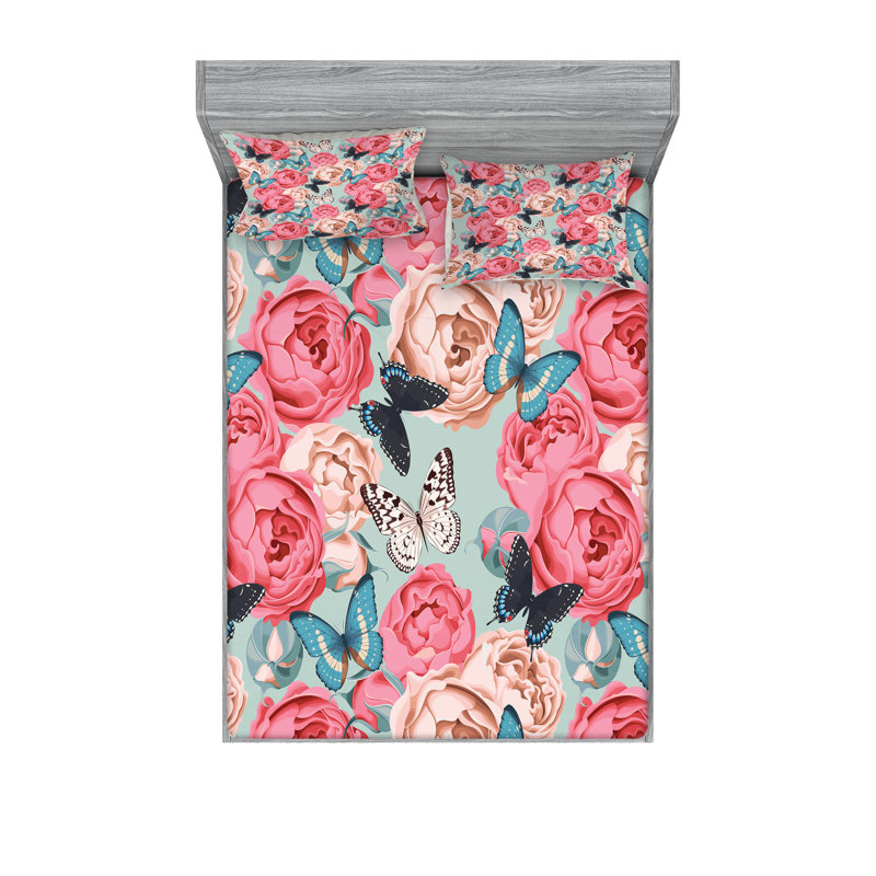 Multicolore drap-housse et taies décoratives Ambesonne, Ensemble de draps pour très grand lit californien