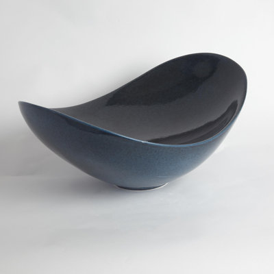 Bol décoratif contemporain en céramique oval