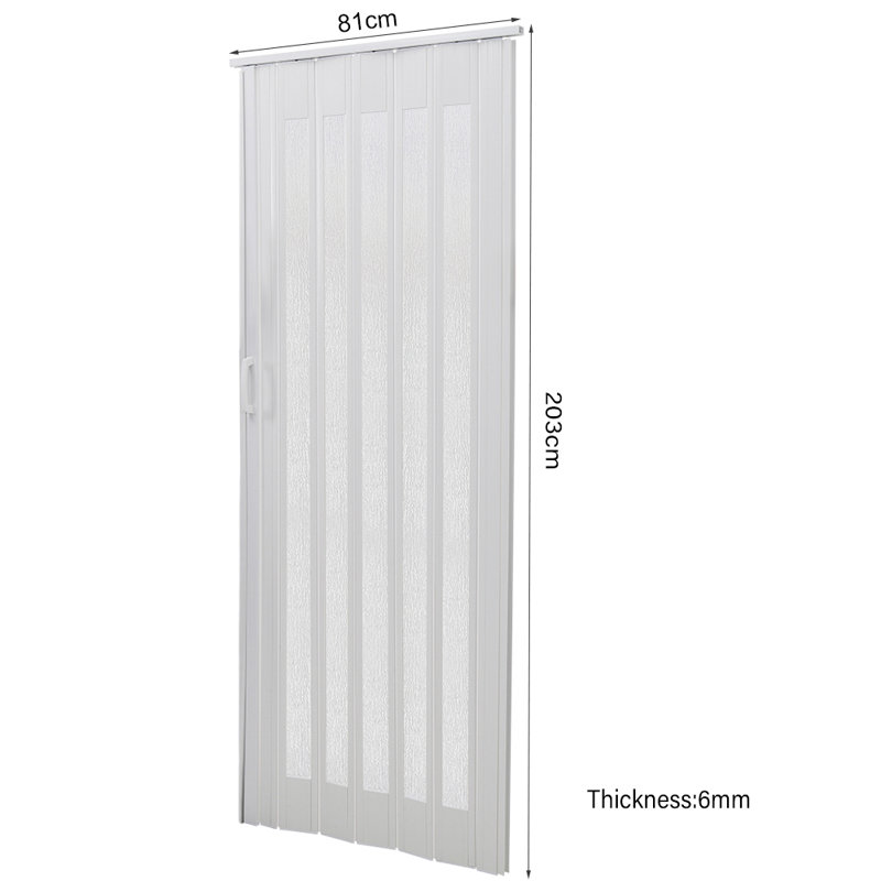 PVC/Vinyl Accordion Door, Left, White