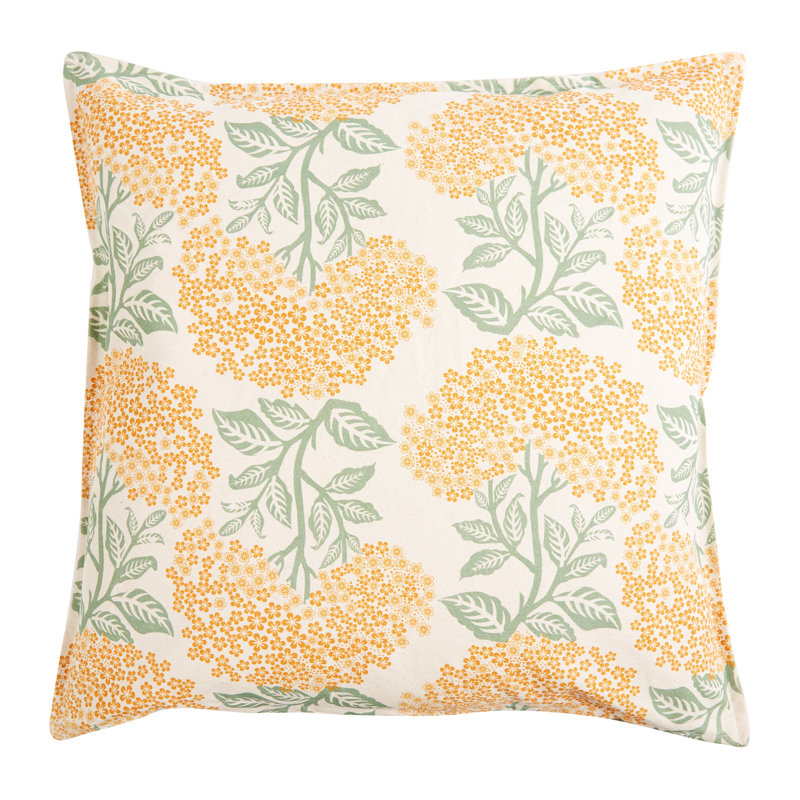 No Canvas Reversible Throw Pillow, Orange, 22" x 22"