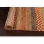 Tapis beige / orange en laine noué à la main de conception unique 3 pi 2 po x 4 pi 7 po New Age