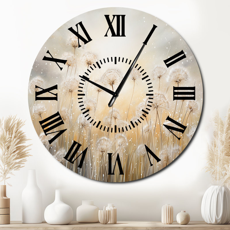 Horloge murale Dandelion Field Breeze, Surdimensionné