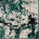 Abstract Machine Woven Polypropylene Area Rug in Green
