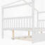 Wooden House Bed with Trundle-1745481338-1745481337