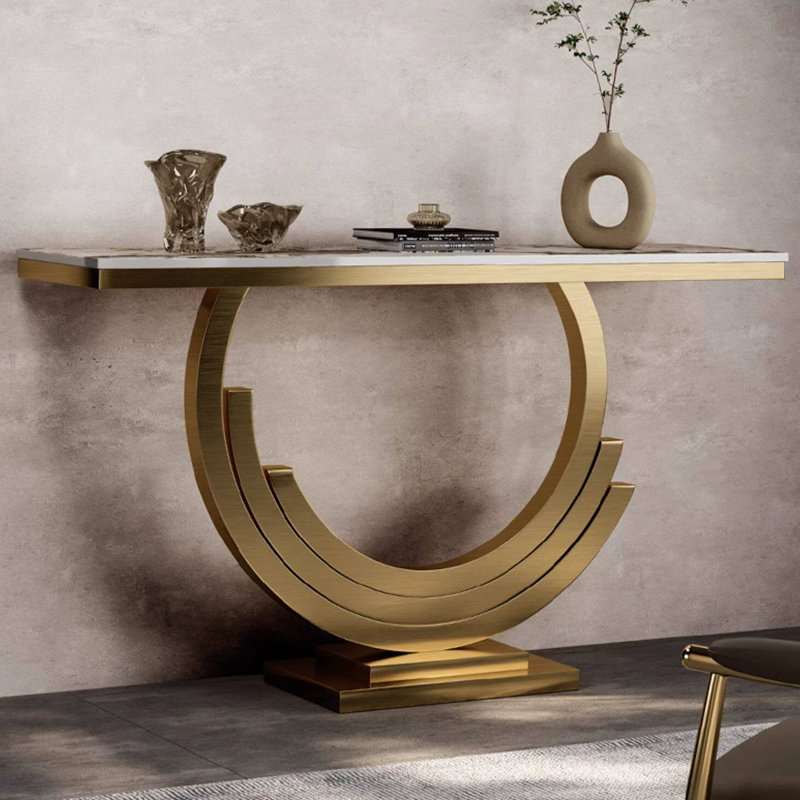 Console moderne simple et luxueuse, H 33,5 po x l 47,2 po x P 13,8 po