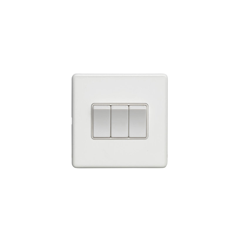 Wall Mounted Light Switch, Matt White