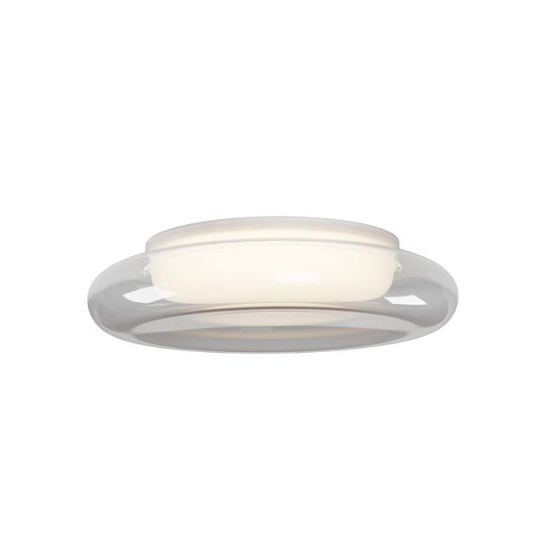 Plafonnier encastré en acrylique Doma, H 3,25 po x l 13,75 po x P 13,75 po
