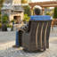 Ensemble de mobilier de jardin de luxe - 2 pièces : canapé extérieur en résine tressée résistante aux intempéries et fauteuils pivotants à dossier haut pour terrasse, jardin et piscine. Housse imperméable offerte.-92686707-92686711