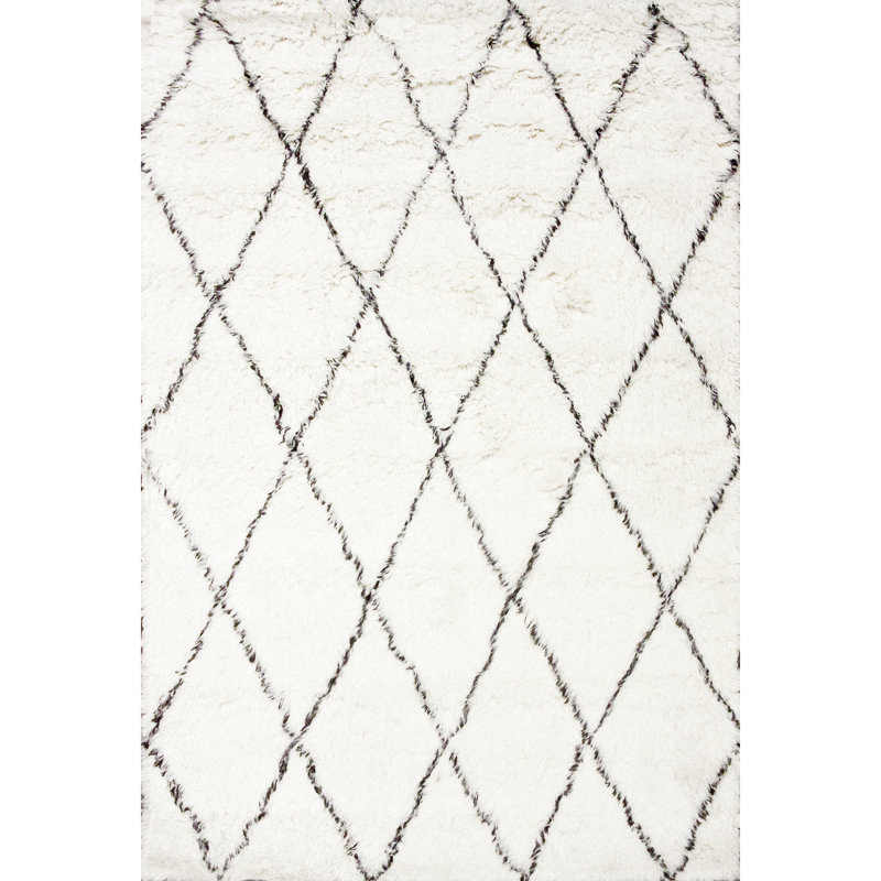 Marrakech Hand Made Ivory Area Rug, Rectangle 5' x 7'