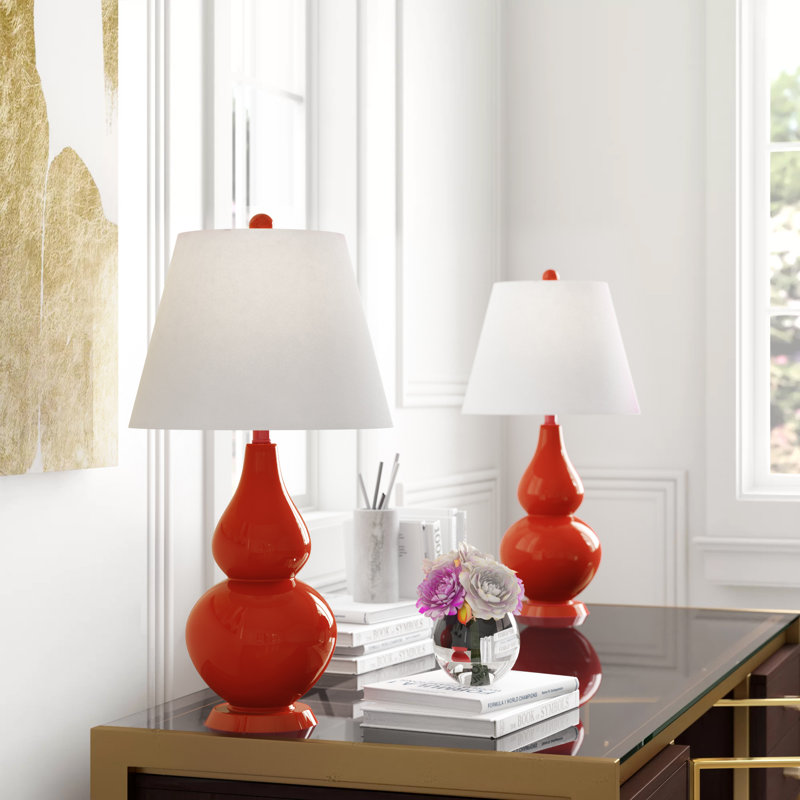 Moriarty Ceramic Table Lamp, Blood Orange