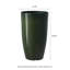 23.5"H Set Of 2 Oversized Gradient Green Faux Ceramic  Tall Plastic Planter-1795209427