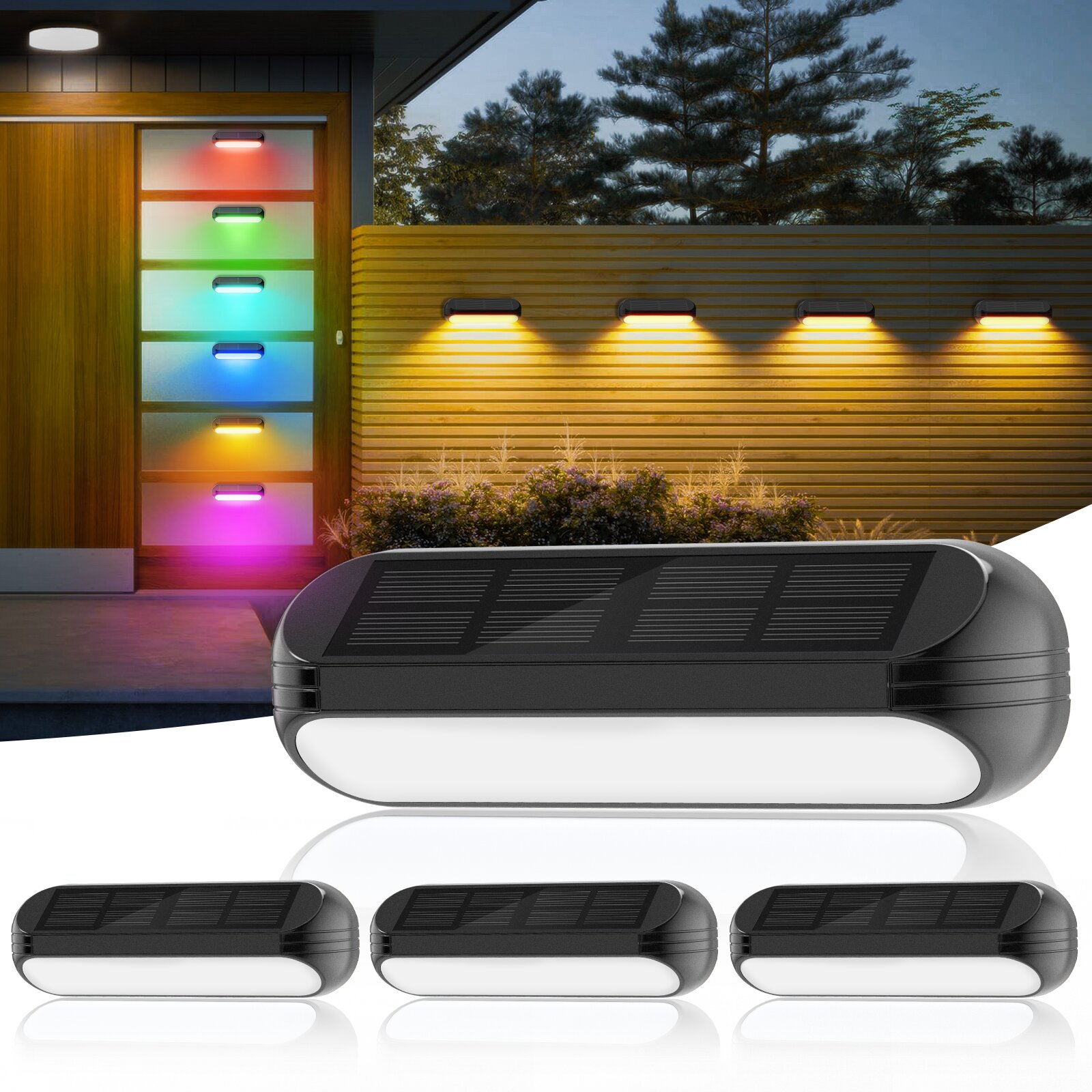 KOOPER Black Low Voltage Solar Powered Integrated LED Deck Light Pack   Reviews Wayfair
