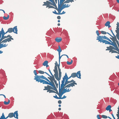 Schumacher X Molly Mahon Dianthus Print Wallpaper