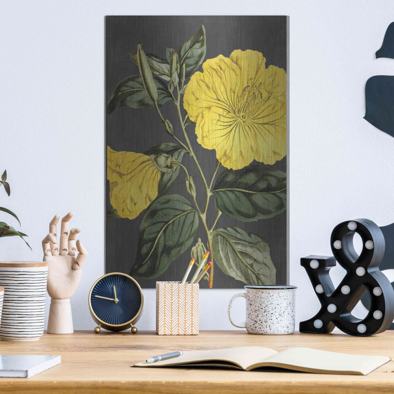 «Yellow Vine» par Lettré et doublé, H 16 po x l 12 po