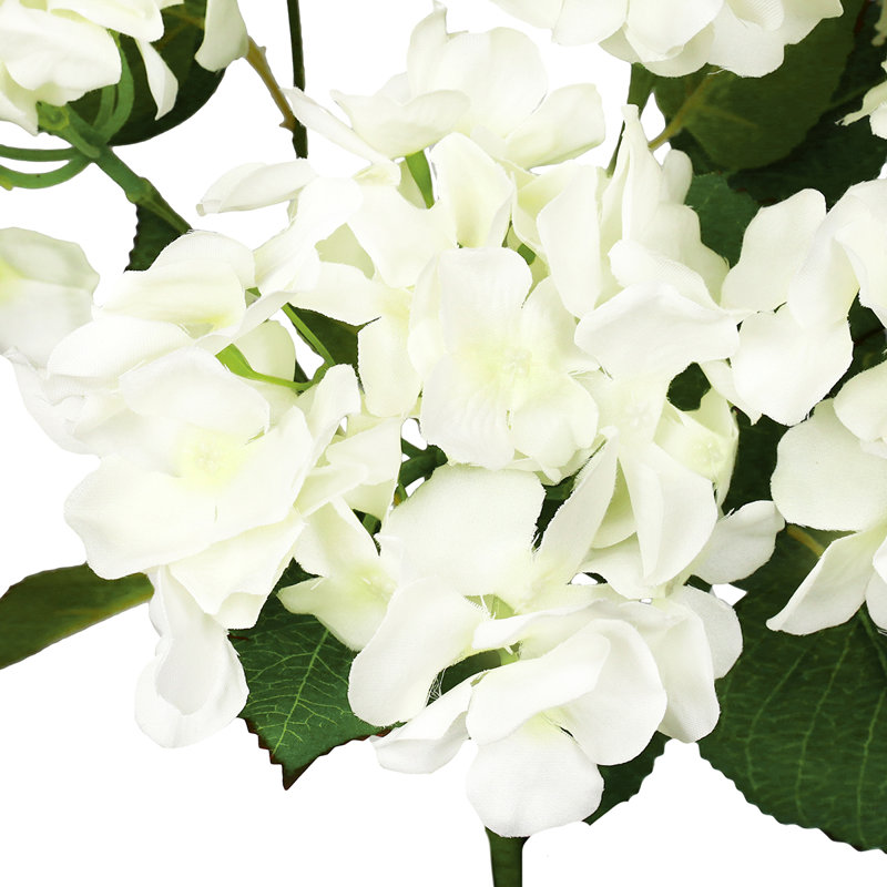 Tige d'hortensia de luxe Cragmont, Blanc, crème