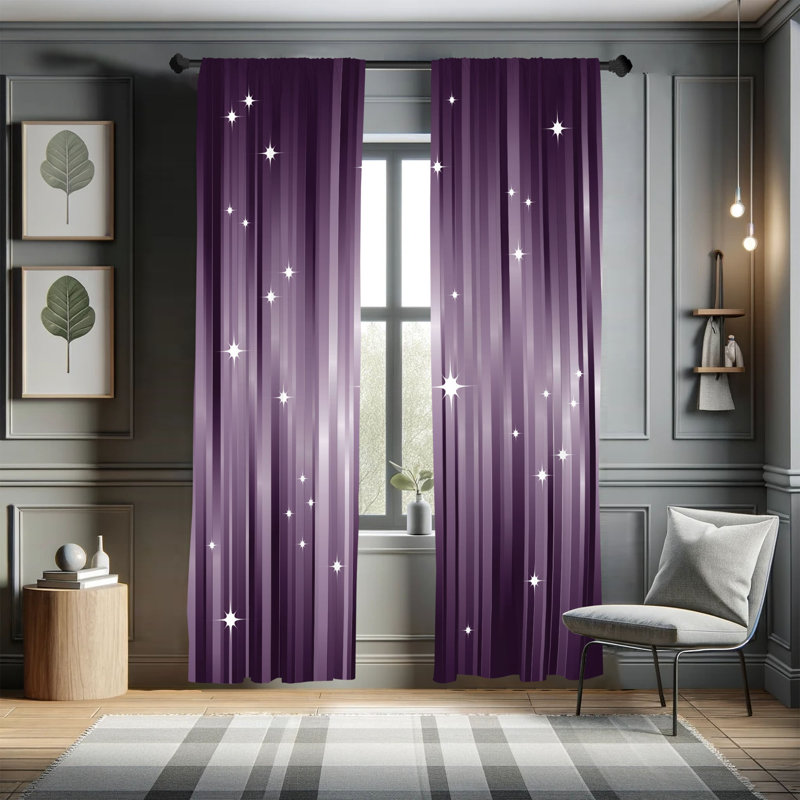 Rideaux Ebern Designs, L 28 po x L 95 po