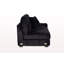 Fauteuil de salon modulaire 1pc RAF avec accoudoir porte-gobelet en velours côtelé noir