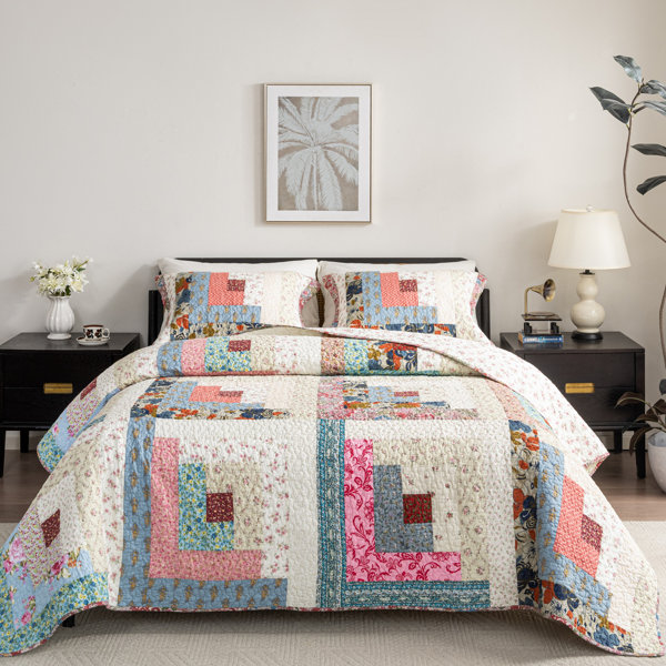 Patchwork Set MeadowPark Real Patchwork Quilt Set With 208 Piece cotton patchwork ...