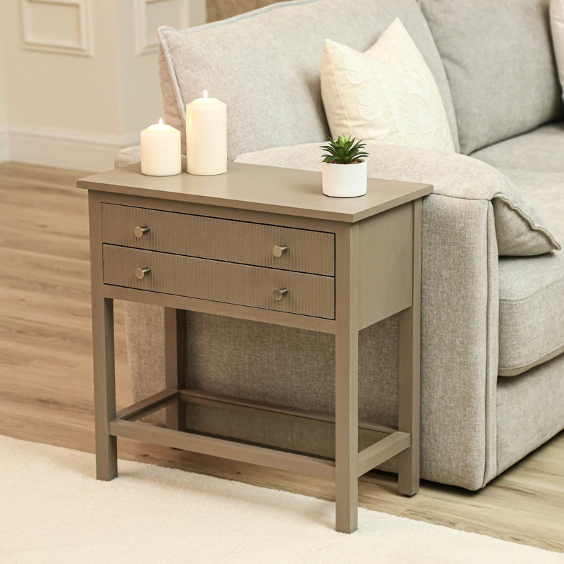 Aafi 60cm W Solid + Manufactured Wood Bedside Table
