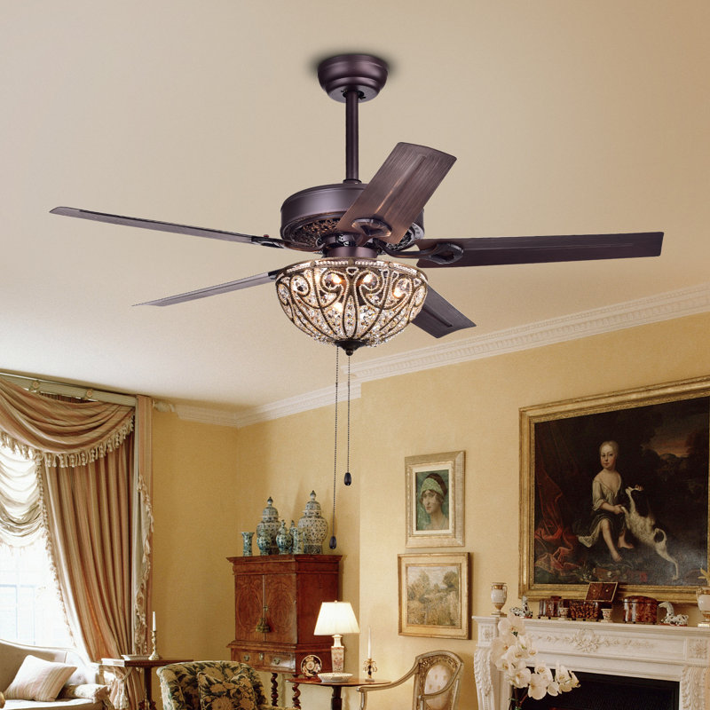 48'' Ceiling Fan with Light Kit, Pull Chains