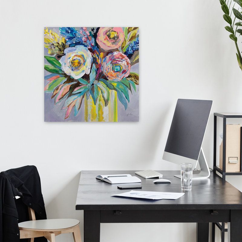 Art floral contemporain, cadeaux d'été, H 18 po x l 18 po