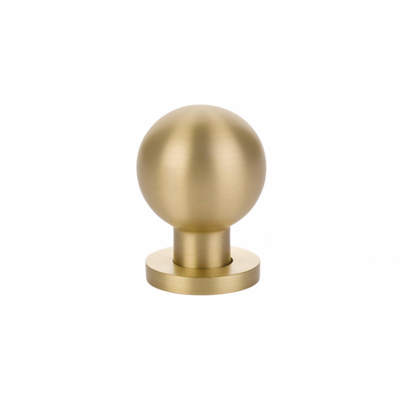 Emtek Globe Cabinet Knob 1-1/8", Satin Brass