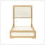 Mobilier de chambre à coucher contemporain en bois naturel avec tête de lit à panneau et tête de lit à DEL 1Pc