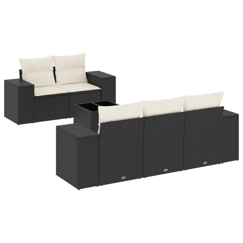 Grand canapé modulaire en rotin PE Vidaxl