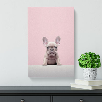 French Bulldog Minimalism No.3 - Wrapped Canvas