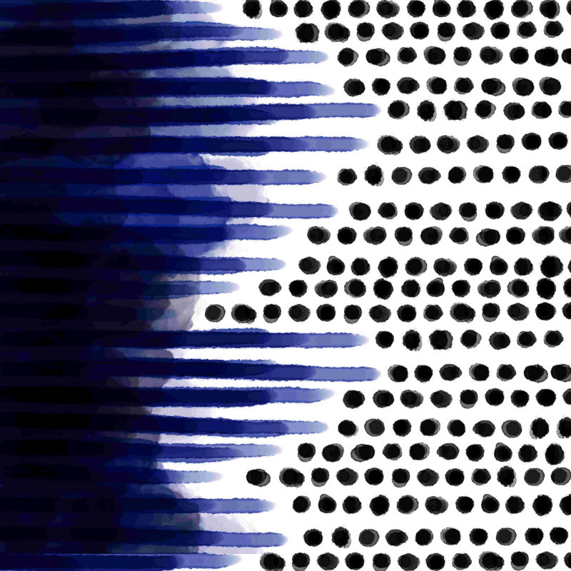 «Dots and Lines», impression sur toile tendue, H 12 po x l 12 po