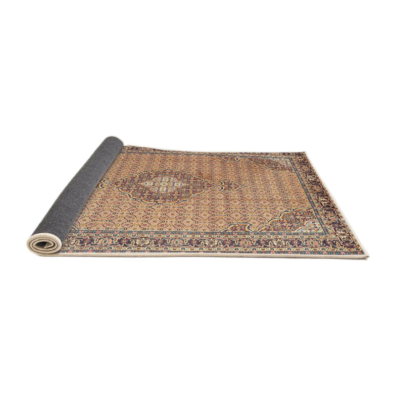 Tapis décoratif beige oriental Abi, Rond 6 pi
