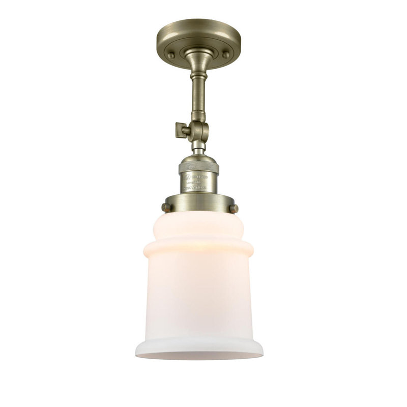 Galaviz Dimmable Bath Sconce, 60 Watt Vintage Incandescent Bulb, Antique Brass, Matte White Cased