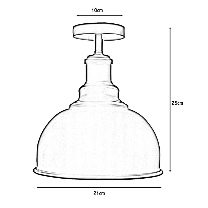 Bussiere Semi Flush Mount, Black/Gold, Black