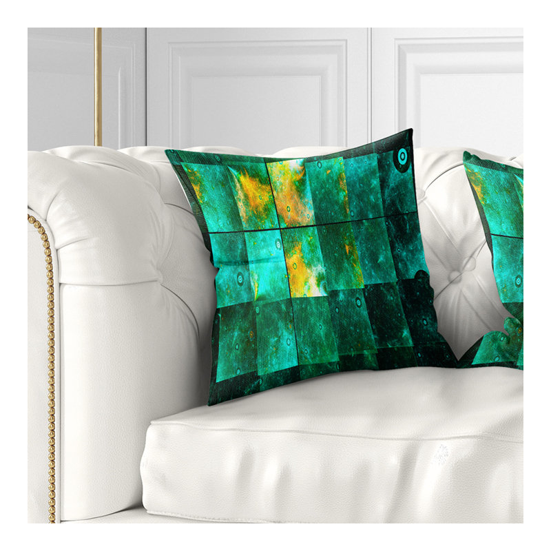 Carte de l'espace astrologique - coussin abstrait imprimé, 18 po x 18 po, Coussin décoratif