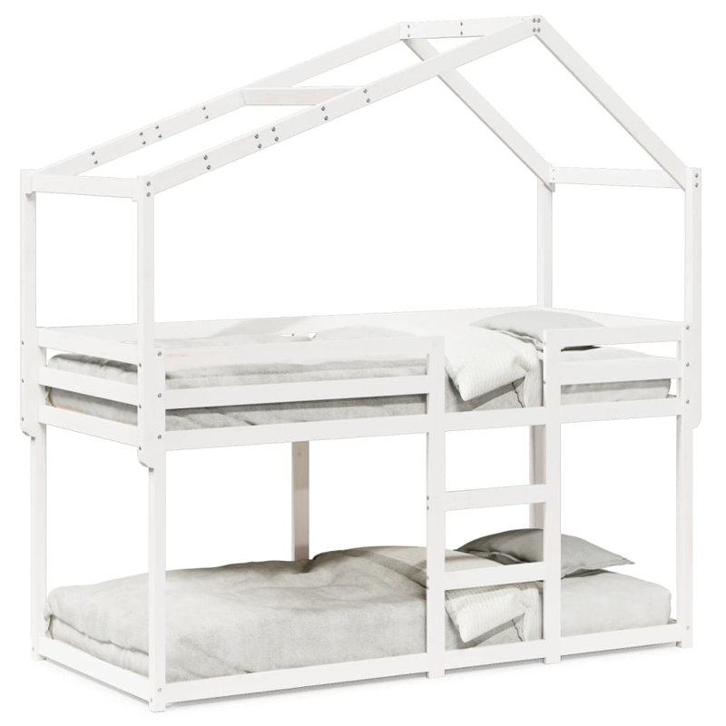 Patchell Bunk Bed House Beds, White, Single (3')