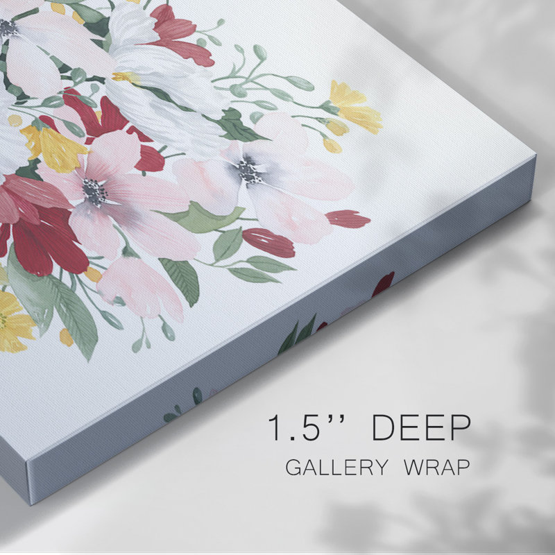 Spring Bliss III-Gallery Wrapped Canvas, 12" H x 18" W