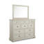 Commode Titan Nashville Cottage Style à 10 tiroirs, 160 cm de large, blanc nuage, bois massif sélectionné et placage d'acacia-98429870