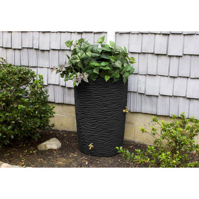 Good Ideas 50 Gallons Plastic Drainable Planter Rain Barrel