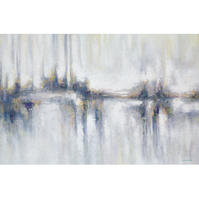 Abstract-04, estampe numérique à la main sur toile 40 "x 50"