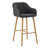 29.5'' Linen Upholstered Bar Stool with Wooden Legs-1300083061