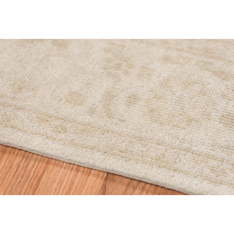 Ainsley Hand-Knotted Beige 2'x3' Rug, Rectangle 6' x 9'