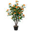 102cm Faux Flowering Tree in Cement Pot