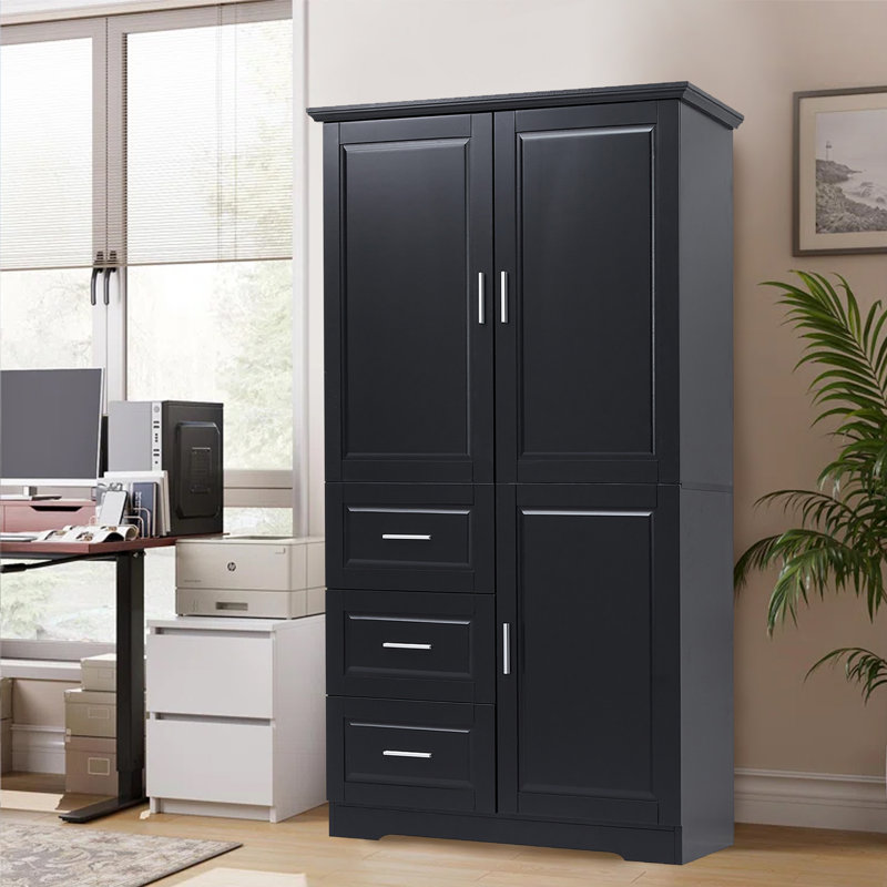 Tall Storage Cabinet with Drawers and Adjustable Shelves, 62.2" High Freestanding Organizer for Bathroom, Kitchen or Office